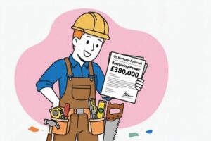carpenter mortgage - cis mortgage broker - happy carpenter looking at how much he can borrow on a mortgage based on his cis statements